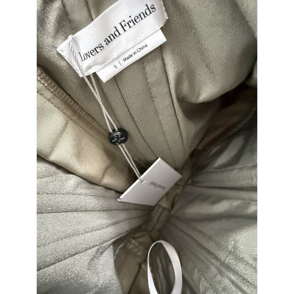 NEW Lovers and Friends Meadow Cargo Jumpsuit Olive Green Jogger Corset SMALL - Picture 6 of 6